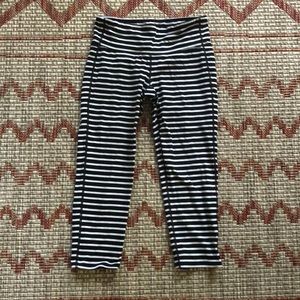 Athleta Striped High Rise Chaturanga Capri